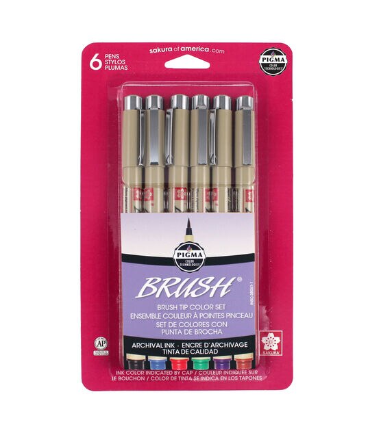 Buy Sakura Pigma Micron Pen Set of 6 Assorted Colours online in