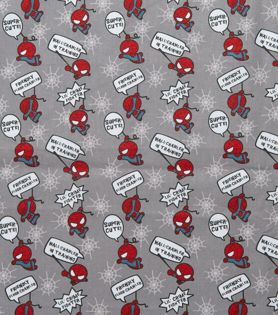 Spiderman Web Crawler Cotton Fabric