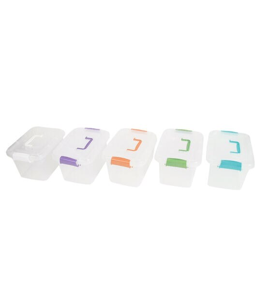 LATCHING 5PK BINS MULTICOLOR