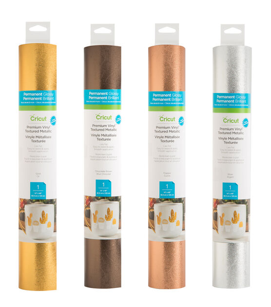 Cricut 12" x 48" Permanent Glossy Metallic Premium Vinyl Roll, , hi-res, image 1