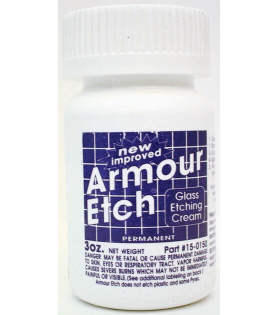 Armour Etch Glass Etching Cream Kit - Create Permanently Etched Designs -  10oz Net Weight - Bundled with Moshify Application Brushes