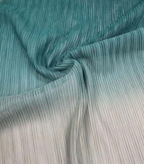 Ombre Pleated Mesh Botanical Green Fabric | JOANN