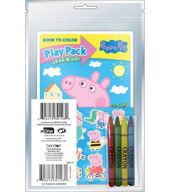 Bendon Play Pack Grab & Go ❤️ Coloring Book Crayons Stickers ❤️ Buy THREE &  SAVE