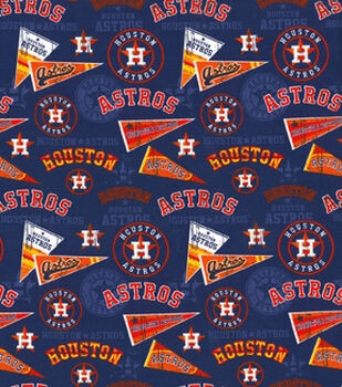 Fabric Traditions MLB Houston Astros Pink Logo Cotton