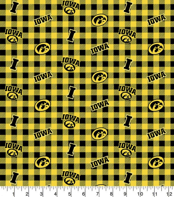 Iowa Hawkeyes Flannel Fabric Checks, , hi-res, image 2