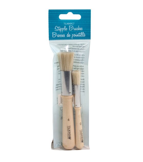 Tsukineko Stipple Brushes 2pk #4 & #0