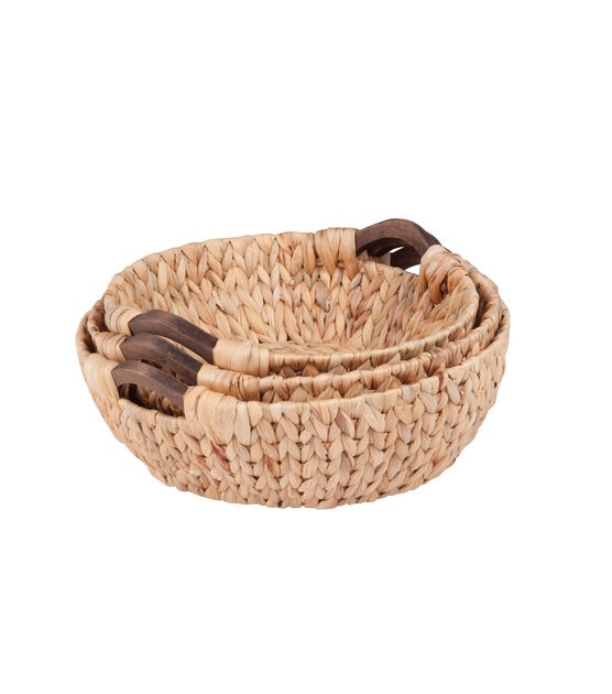 Honey Can Do 3ct Woven Water Hyacinth Baskets, , hi-res, image 3