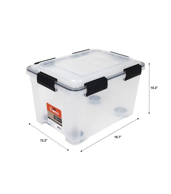 IRIS Weathertight Storage Box, 30.6 Quart, 6 Pack 30.6 Qt. - 6 Pack 