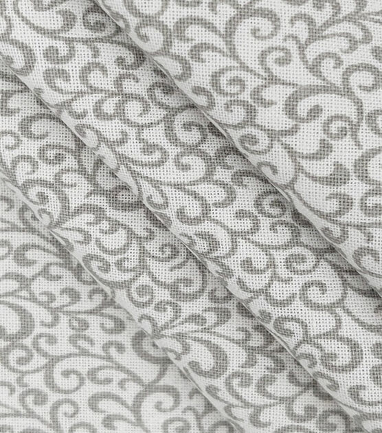 Gray Scroll Quilt Cotton Fabric by Keepsake Calico, , hi-res, image 2