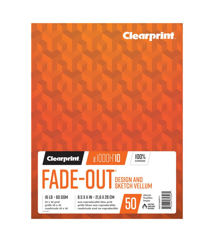 Clearprint - Design and Sketch Pad - 10x10 Grid - 8.5 x 11