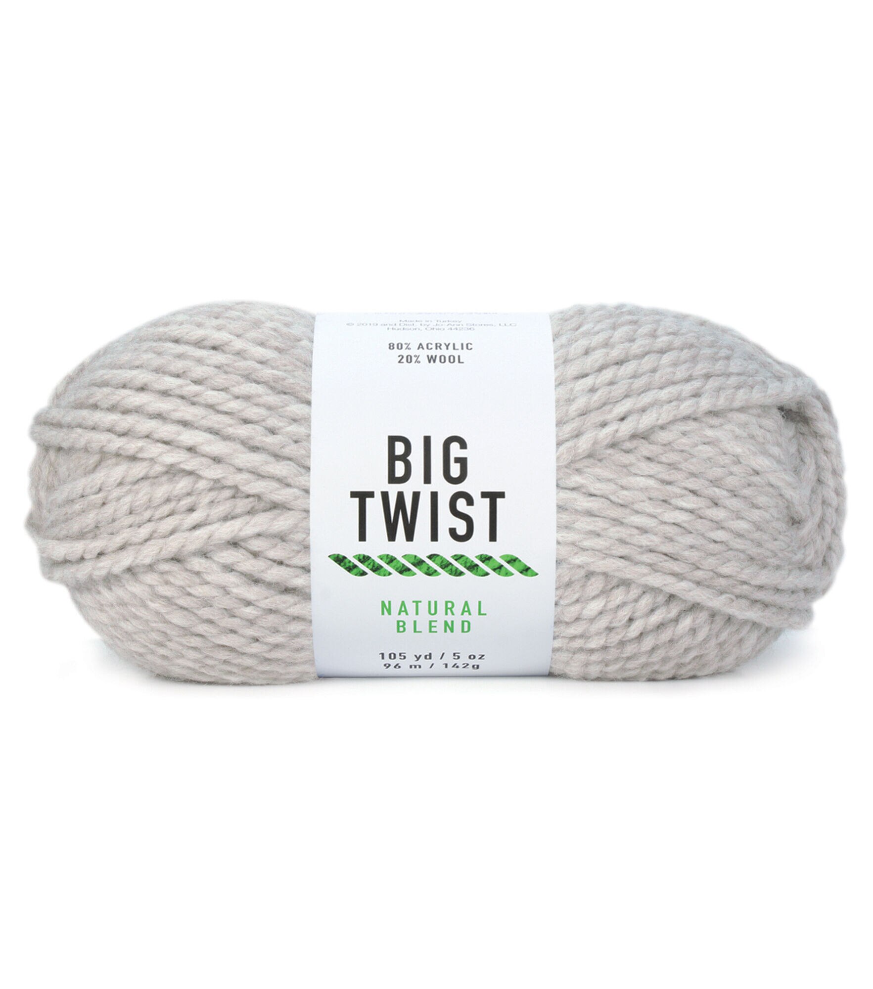 5oz Super Bulky Acrylic & Wool 105yd Natural Blend Yarn by Big Twist by Big  Twist