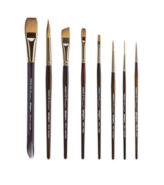 KINGART Finesse Kolinsky Sable Synthetic Blend Brushes Set of 8, , hi-res, image 6