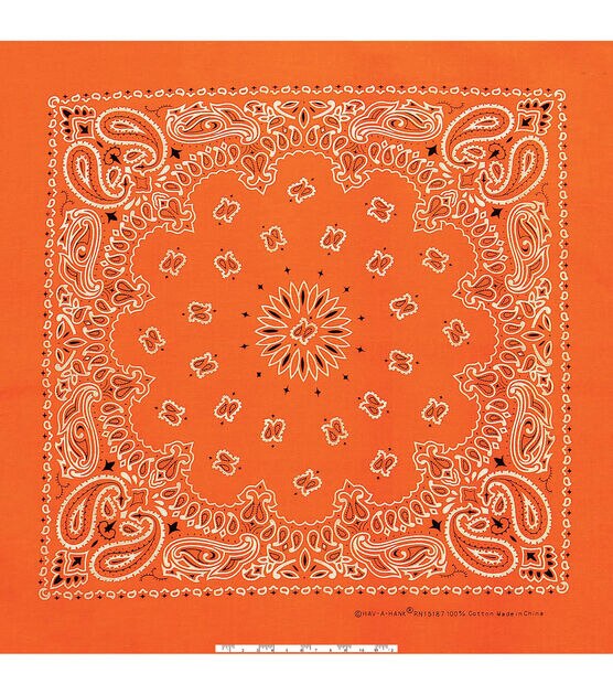 22" x 22" Cotton Paisley Bandana, , hi-res, image 8