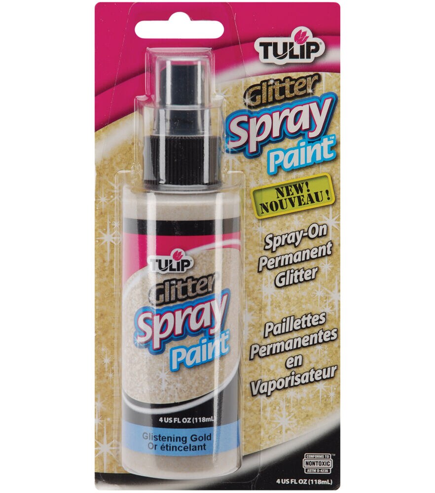 Tulip Fabric Spray Paint 4 Ounces Pkg, Glistening Gold, swatch