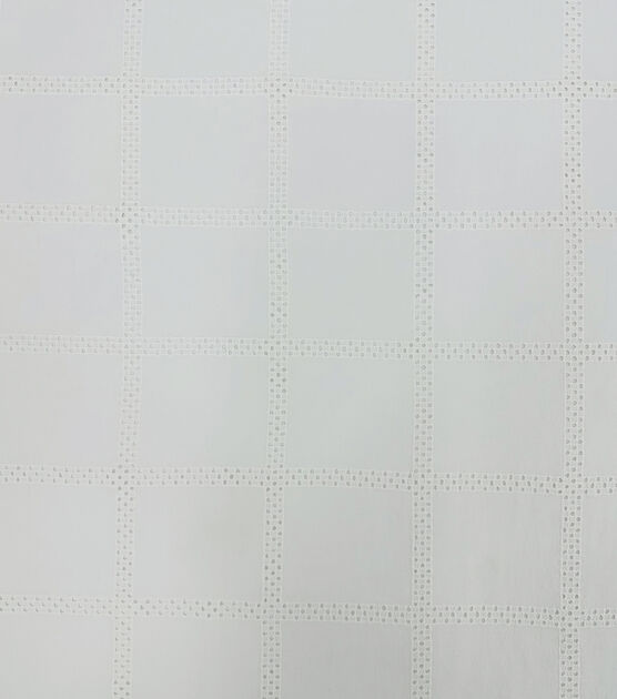 White Openwork Linen Fabric