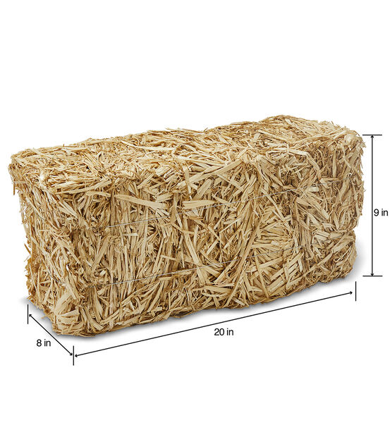 FloraCraft 8" x 20" Decorative Straw Bale, , hi-res, image 2