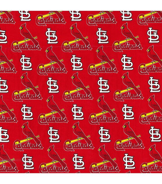 St. Louis Cardinals Tossed Print Cotton Fabric 58