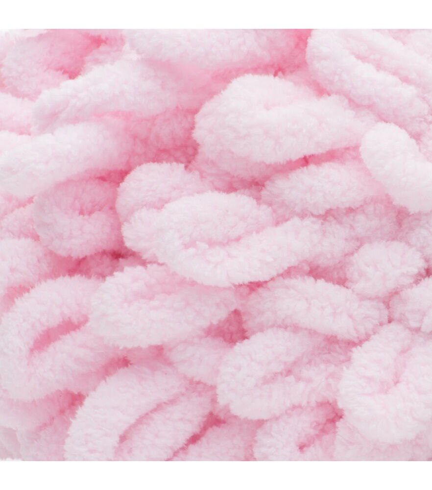 Bernat Alize EZ Loop Blanket 18yds Jumbo Polyester Yarn, Powder Pink, swatch, image 3
