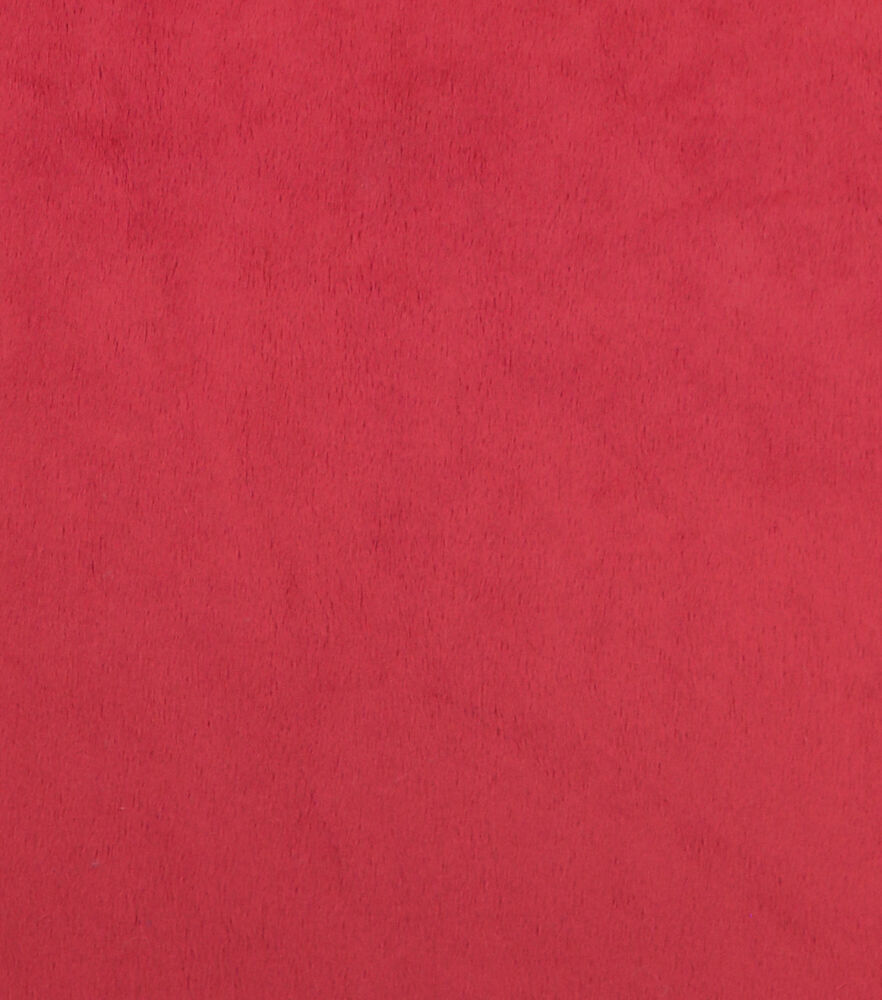 Soft & Minky Fleece Fabric  Solids, Red, swatch