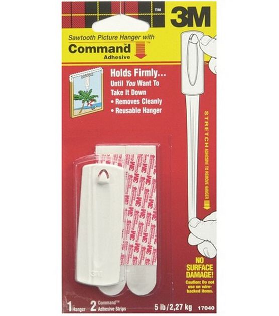 Command 16lb White Large Picture Hanging Strips 4pk