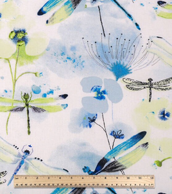 18" x 20" Dragonfly Cotton Fabric Quarter 1pc by Keepsake Calico, , hi-res, image 3