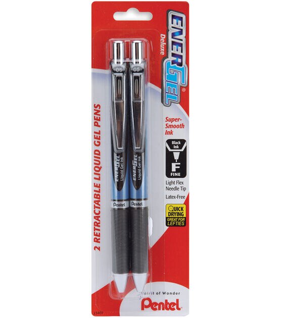 Pentel EnerGel Deluxe Retractable Liquid Gel Pen .5mm Black