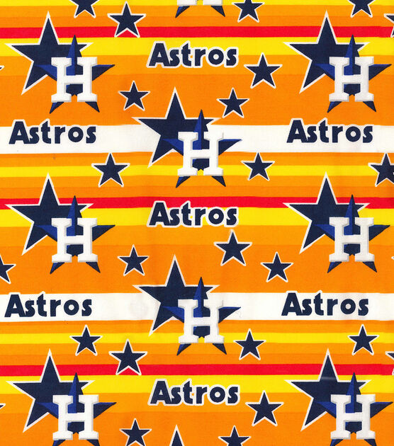 Fabric Traditions MLB Broadcloth Houston Astros Stars Orange, Quilting Fabric by The Yard