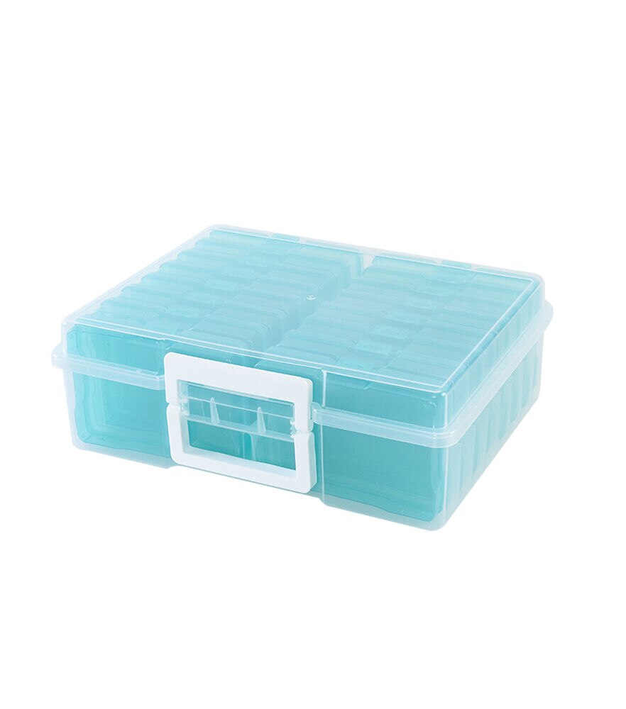 12" x 15" Plastic Photo & Craft Keeper With Handle by Top Notch, Teal, swatch, image 5