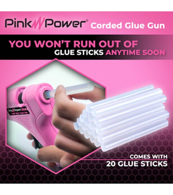 PEGAMENTO 20 Watt Pink Color Glue Gun with 10 Glue Sticks High