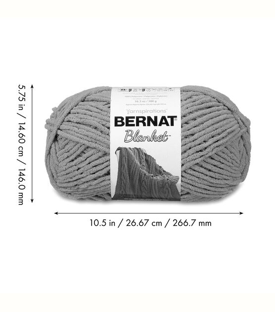Yarnspirations Bernat Plush Big Solid Yarn - Pewter - 8.8 oz