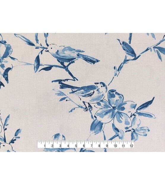 Cotton Canvas Blue Bird Fabric, , hi-res, image 4