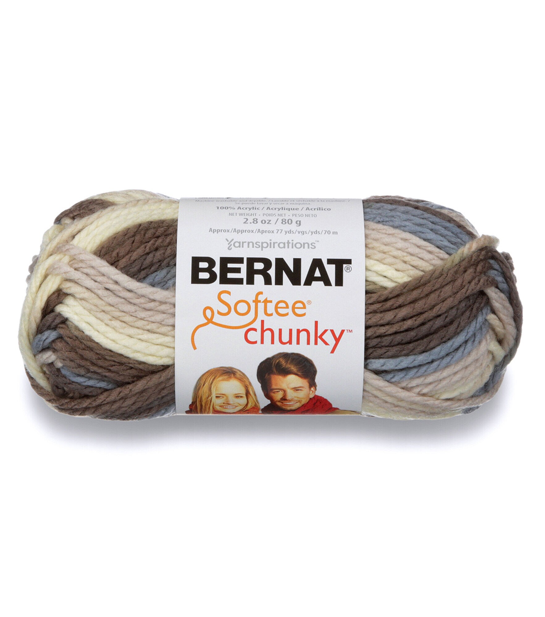 Bernat - Softee Chunky Yarn-Gray Blue - 057355455726