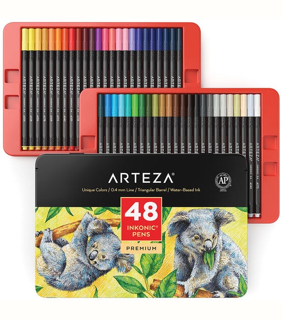 ARTEZA Black Fineliner Pens Set of 12 Ultra-Fine Point Pens for