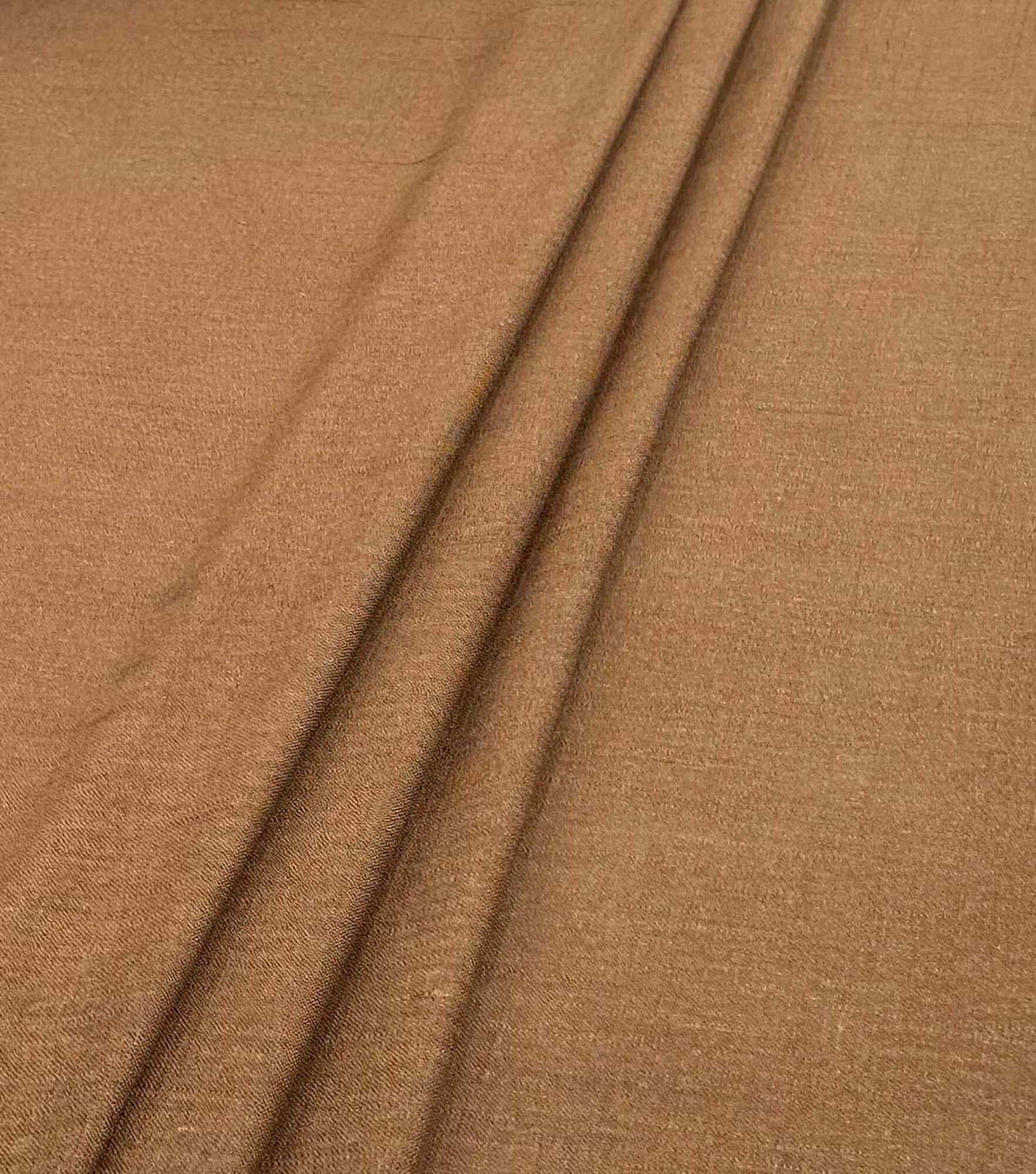 Solid Linen Blend Fabric, Brown, hi-res