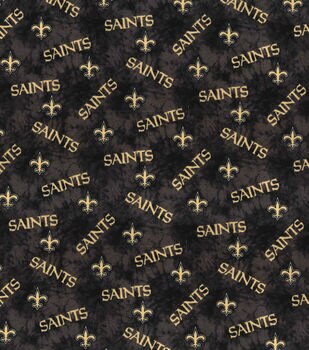 New Orleans Saints NFL Cotton Fabric - 58 Wide - Sold by The Yard & Bolt -  Style# 6283 - Free Shipping