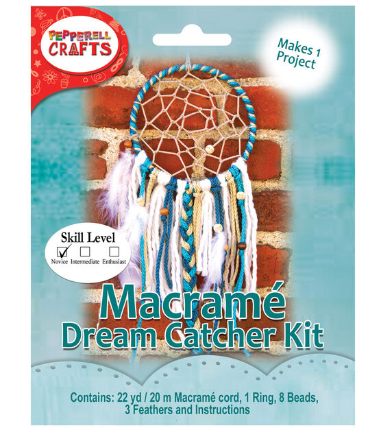 Leisure Arts Macrame Kit Dreamcatcher, Macrame Kits for Adults