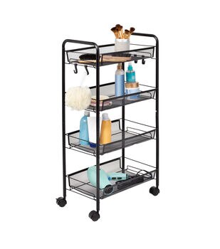 38 Rolling Storage Cart With 10 Plastic Drawers