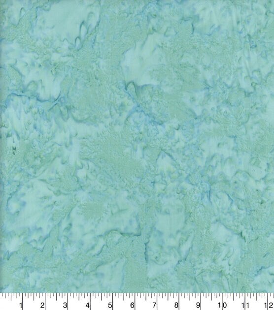 Premium Cotton Fabric  Light Teal Tonal Batik