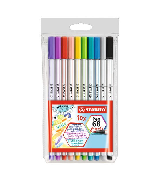 STABILO Pen 68 Brush 10-Color Set