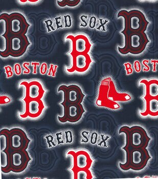 Fabric Traditions Boston Red Sox Fleece Fabric Vintage