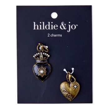 6ct Oxidized Brass Metal Bird Charms by hildie & jo