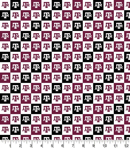 Texas A&M University Aggies Cotton Fabric Collegiate Checks, , hi-res, image 2