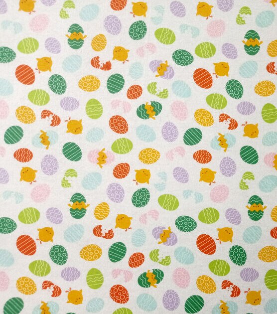 Multicolor Easter Egg Chicks Super Snuggle Flannel Fabric by POP!