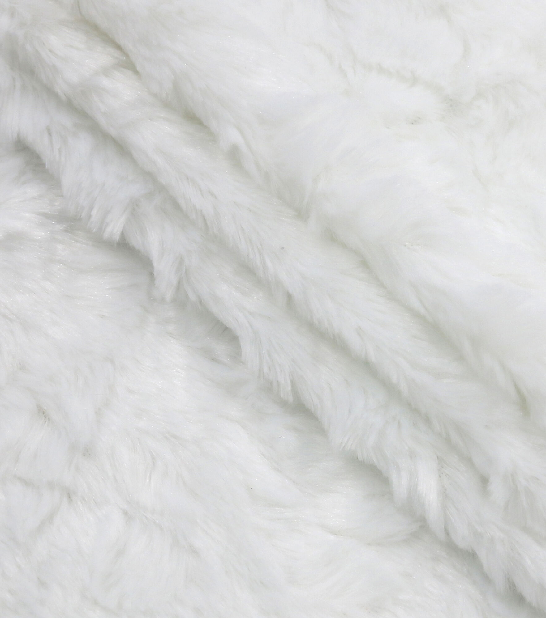 White Fur Zippered Short Jacket - Rabbit Fur