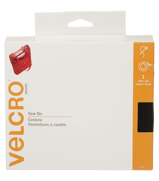 VELCRO® Brand - 2 Black Loop Sew-On