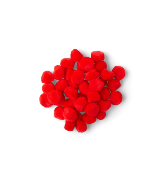 Hello Hobby Pom Poms - Red - 80 Pieces