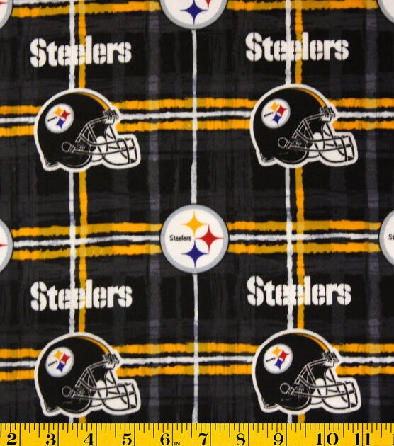 Pittsburgh Steelers Plaid Flannel Fabric 42