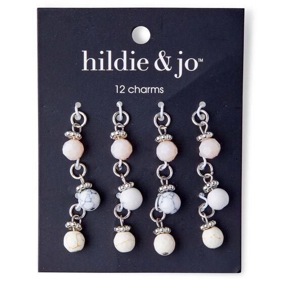 12ct Ivory & Black Round Charms by hildie & jo