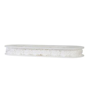 Wrights Feather Trim 3'' White