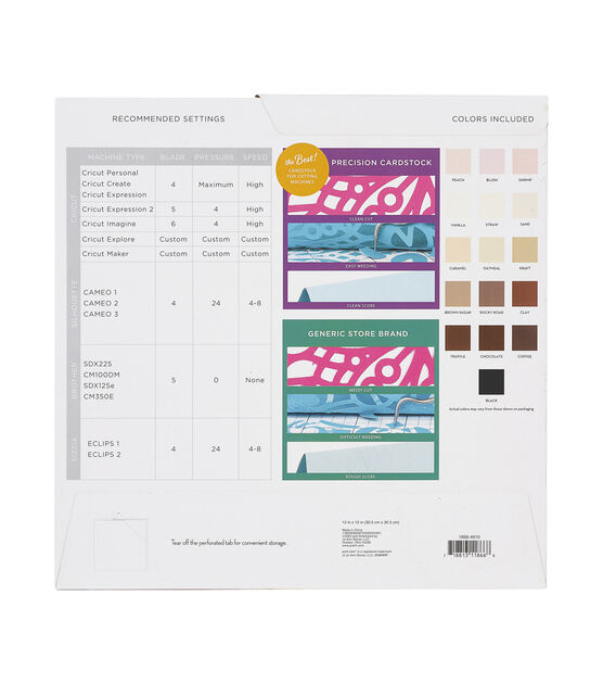 Park Lane 12 x 12 White & Cream Precision Cardstock Paper Pack 60ct - Cardstock - Paper Crafts & Scrapbooking